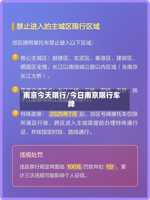 南京今天限行/今日南京限行车牌-第2张图片