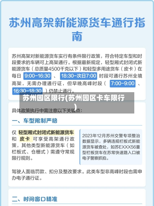 苏州园区限行(苏州园区卡车限行)