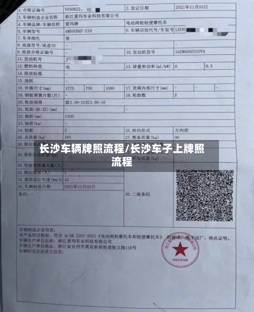 长沙车辆牌照流程/长沙车子上牌照流程