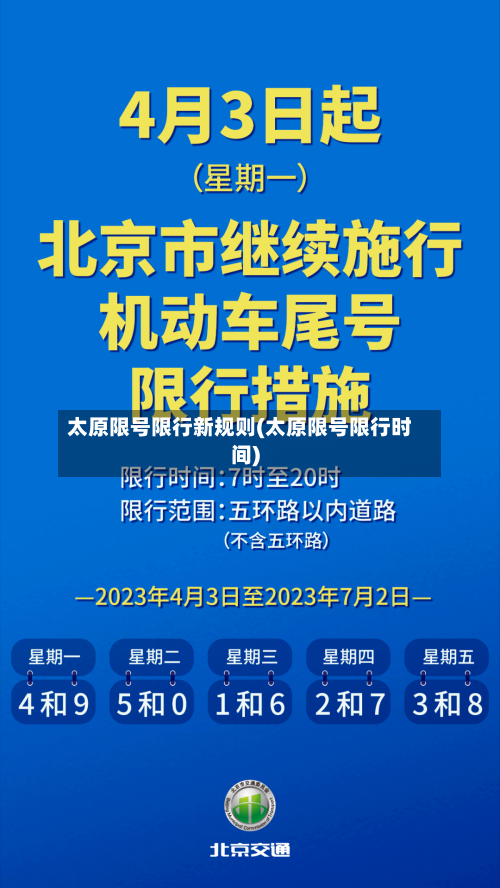 太原限号限行新规则(太原限号限行时间)-第2张图片