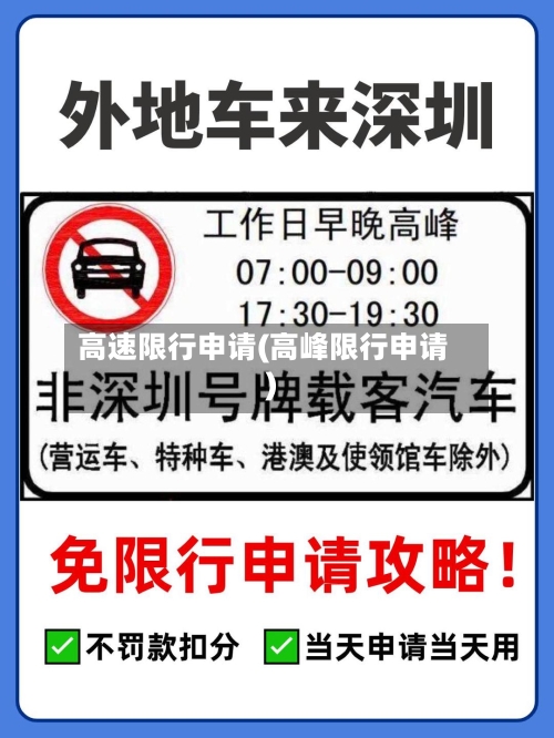 高速限行申请(高峰限行申请)